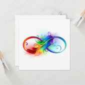 Infineensymbool met regenboogvanger kaart (Voorkant / Achterkant in situ)