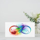 Infineensymbool met regenboogvanger kaart (Staand voorkant)