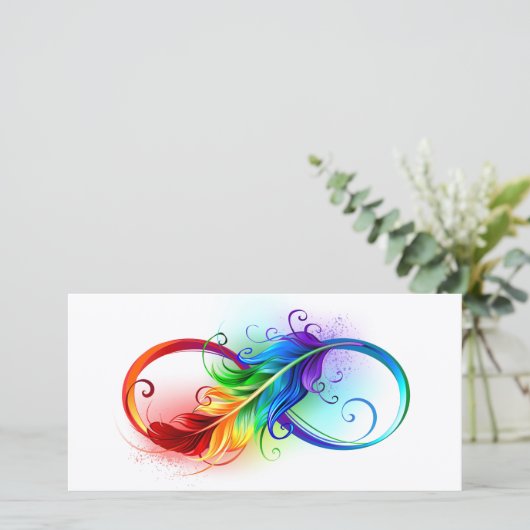 Infineensymbool met regenboogvanger kaart (Staand voorkant)