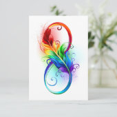 Infineensymbool met regenboogvanger kaart (Staand voorkant)