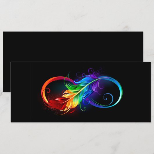 Infineensymbool met regenboogvanger kaart (Voorkant / Achterkant)