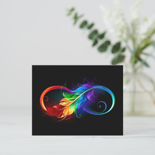 Infineensymbool met regenboogvanger kaart (Staand voorkant)