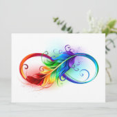 Infineensymbool met regenboogvanger kaart (Staand voorkant)