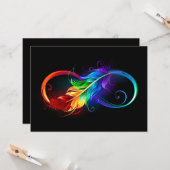 Infineensymbool met regenboogvanger kaart (Voorkant / Achterkant in situ)