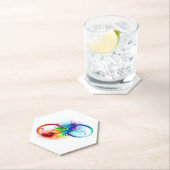 Infineensymbool met regenboogvanger kartonnen onderzetters (Insitu)