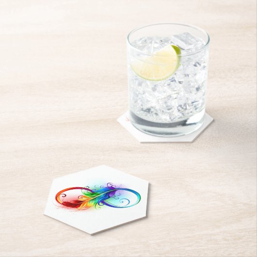 Infineensymbool met regenboogvanger kartonnen onderzetters (Insitu)