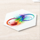 Infineensymbool met regenboogvanger kartonnen onderzetters (Schuin)