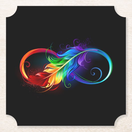 Infineensymbool met regenboogvanger kartonnen onderzetters (Voorkant)