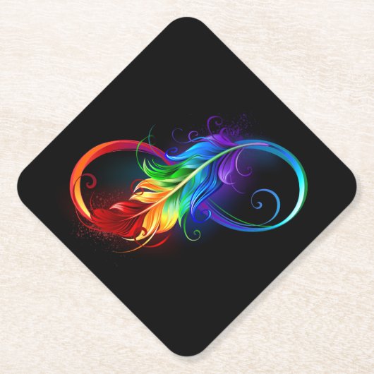 Infineensymbool met regenboogvanger kartonnen onderzetters (Voorkant)