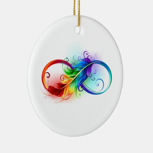Infineensymbool met regenboogvanger keramisch ornament (Rechts)