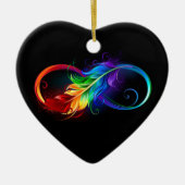 Infineensymbool met regenboogvanger keramisch ornament (Voorkant)