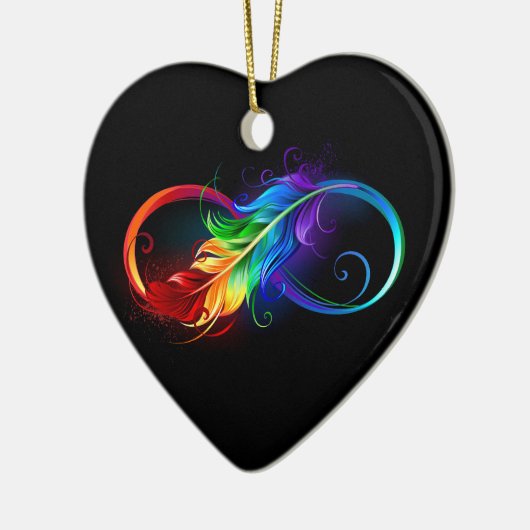 Infineensymbool met regenboogvanger keramisch ornament (Links)