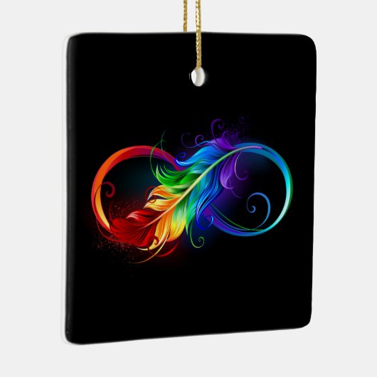Infineensymbool met regenboogvanger keramisch ornament (Rechts)
