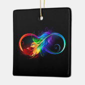 Infineensymbool met regenboogvanger keramisch ornament (Links)