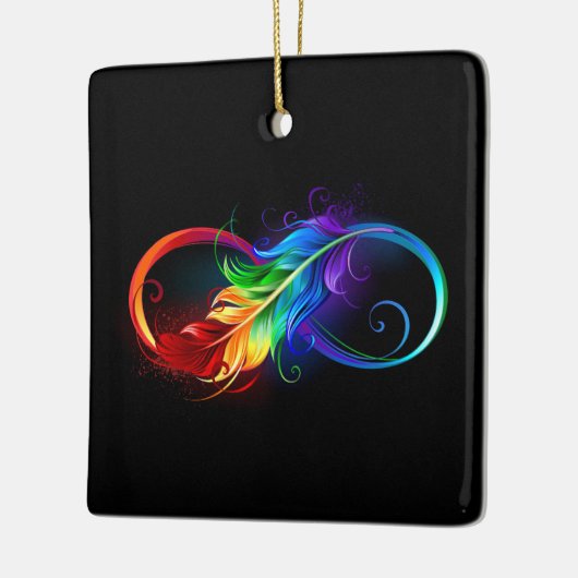 Infineensymbool met regenboogvanger keramisch ornament (Links)