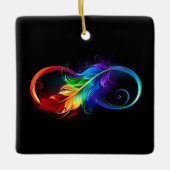 Infineensymbool met regenboogvanger keramisch ornament (Voorkant)