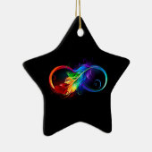 Infineensymbool met regenboogvanger keramisch ornament (Rechts)