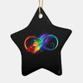 Infineensymbool met regenboogvanger keramisch ornament (Links)