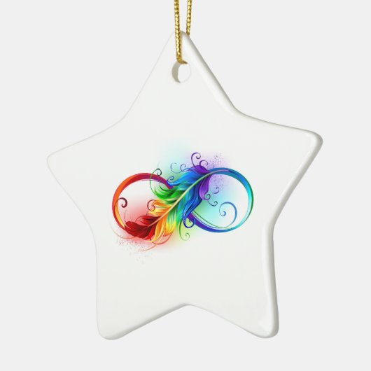 Infineensymbool met regenboogvanger keramisch ornament (Links)