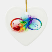 Infineensymbool met regenboogvanger keramisch ornament (Voorkant)