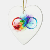 Infineensymbool met regenboogvanger keramisch ornament (Links)