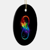 Infineensymbool met regenboogvanger keramisch ornament (Rechts)