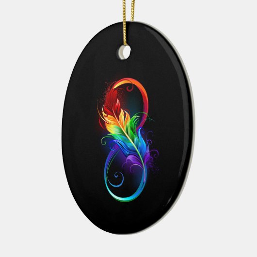 Infineensymbool met regenboogvanger keramisch ornament (Links)