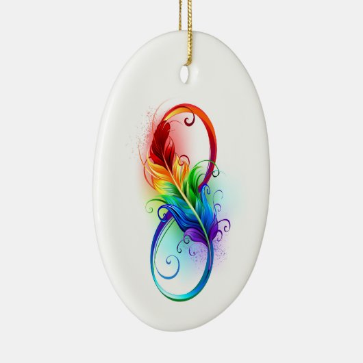 Infineensymbool met regenboogvanger keramisch ornament (Rechts)