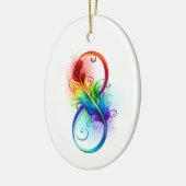 Infineensymbool met regenboogvanger keramisch ornament (Links)