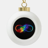 Infineensymbool met regenboogvanger keramische bal ornament (Voorkant)