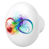 Infineensymbool met regenboogvanger keramische knop (Rechts)