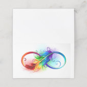 Infineensymbool met regenboogvanger klantenkaartje (Buitenkant ongevouwen)