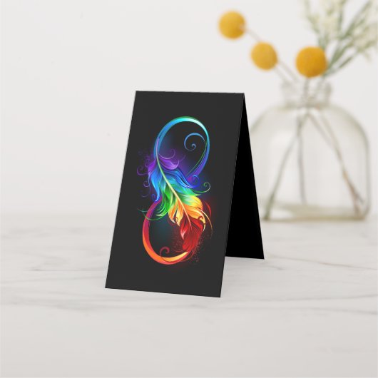 Infineensymbool met regenboogvanger klantenkaartje (Voorkant)