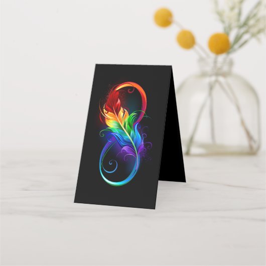 Infineensymbool met regenboogvanger klantenkaartje (Achterkant)