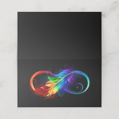 Infineensymbool met regenboogvanger klantenkaartje (Buitenkant ongevouwen)