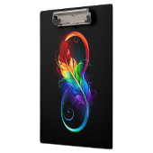 Infineensymbool met regenboogvanger klembord (Links)