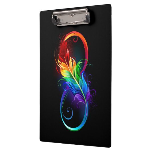 Infineensymbool met regenboogvanger klembord (Links)