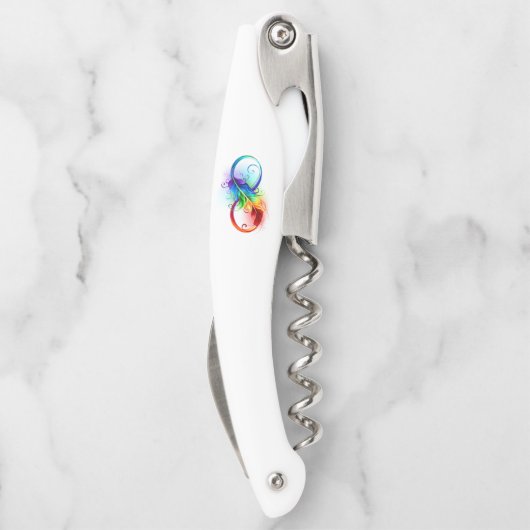 Infineensymbool met regenboogvanger kurkentrekker (Achterkant)