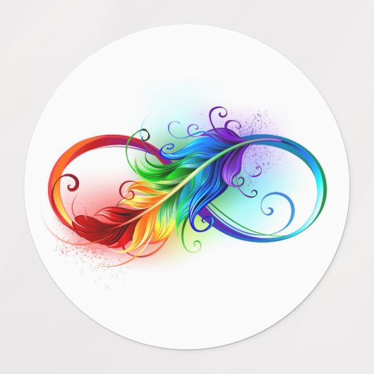 Infineensymbool met regenboogvanger labels (Design 1)