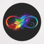 Infineensymbool met regenboogvanger labels (Design 2)