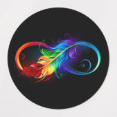 Infineensymbool met regenboogvanger labels (Design 1)