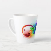 Infineensymbool met regenboogvanger latte mok (Linkerhoek)
