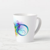 Infineensymbool met regenboogvanger latte mok (Rechterhoek)