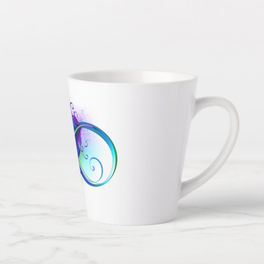 Infineensymbool met regenboogvanger latte mok (Rechts)