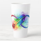 Infineensymbool met regenboogvanger latte mok (Voorkant)