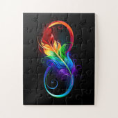 Infineensymbool met regenboogvanger legpuzzel (Verticaal)