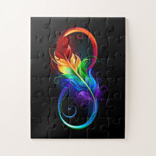 Infineensymbool met regenboogvanger legpuzzel