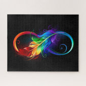 Infineensymbool met regenboogvanger legpuzzel (Horizontaal)