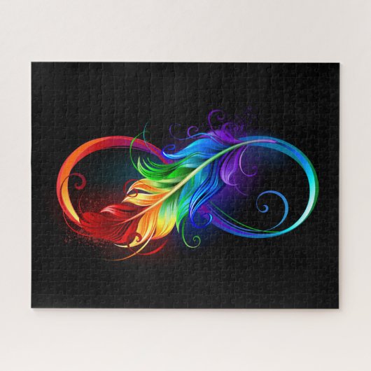 Infineensymbool met regenboogvanger legpuzzel (Horizontaal)