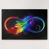 Infineensymbool met regenboogvanger legpuzzel (Horizontaal)